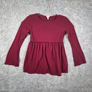 Isabel Maternity Women's Long Sleeve Babydoll Knit Top Maroon Size S